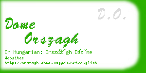 dome orszagh business card